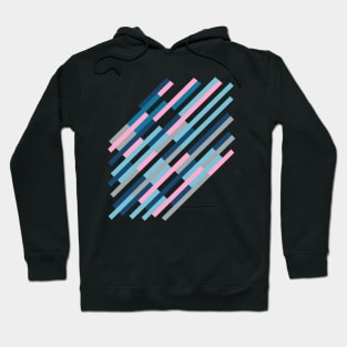 Bricks Rotate 45 Blue and Pink Hoodie